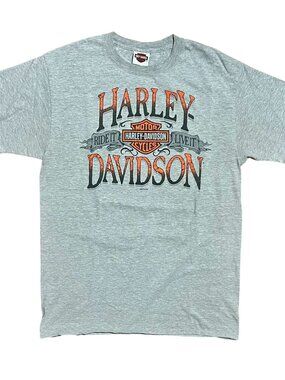 Harley Davidson Motorcycle Yorktown VA Vintage Graphic T-Shirt, Men's Large Tall